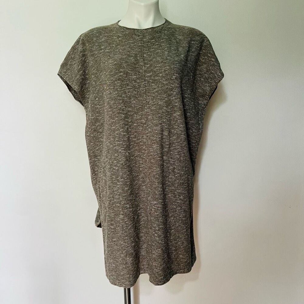 Pure Jill J Jill Cotton Shift Dress Sage green